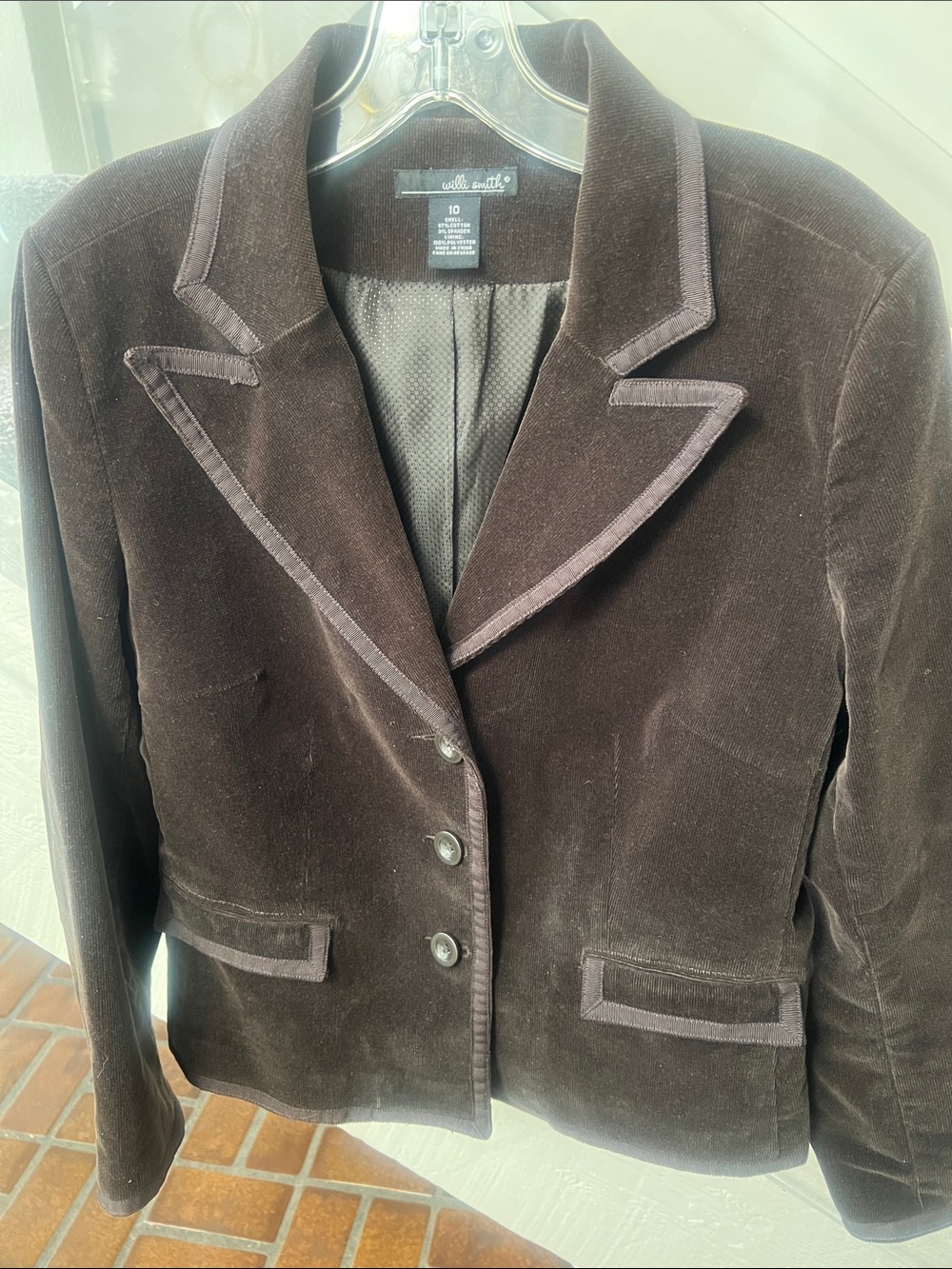 Dark Brown Velvet Blazer Jacket 10